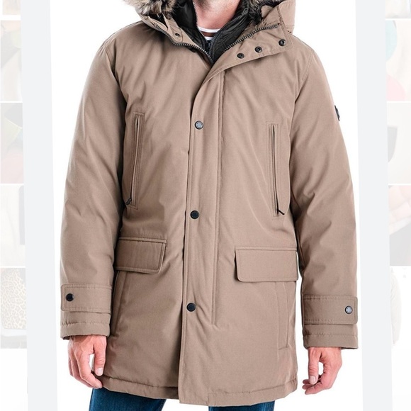 MICHAEL Michael Kors Tan Puffer Jacket with Hood